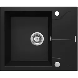 Deante, Spülbecken, Zlewozmywak Andante 1-komorowy z krótkim ociekaczem - nero (Einbauspüle, 49 cm)
