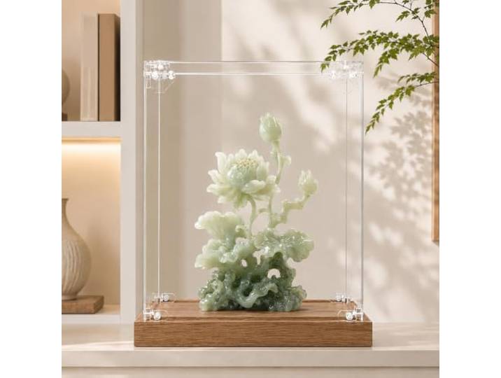 Acryl Vitrine Transparente Acryl-Vitrinenhaube / Würfel-Vitrine Nach Maß Transparente Behälter, Platzsparendes Und Stapelbares Design, Dauerhafter Schutz Für Sammlerstücke