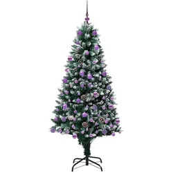 vidaXL, Weihnachtsbaum, Olivia (mit 120 lilafarbenen Bällen) (180 cm)