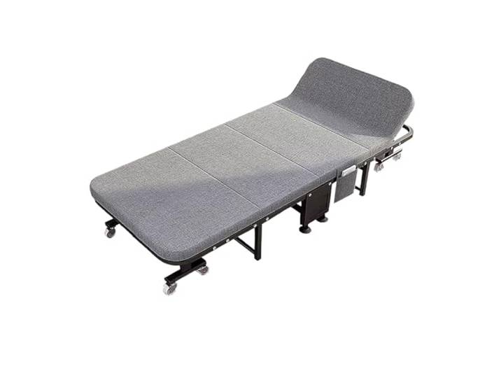 EBzvblxm Klappbett aus Stahl-Baumwollleinen Grau 60/70/80/90 cm: Gästezimmer, Büro, Camping, Entspannung im Freien(Gray D,70cm)