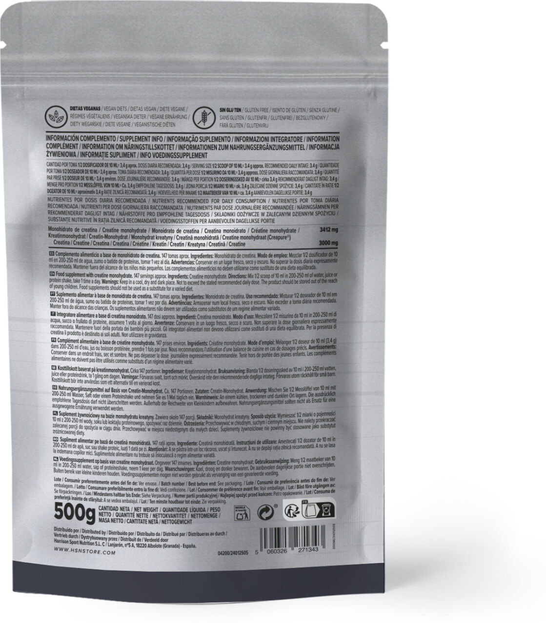 HSN Creatina Excell (100% Creapure®) en polvo 500g - Creatina - Polvo - 147  Servicios