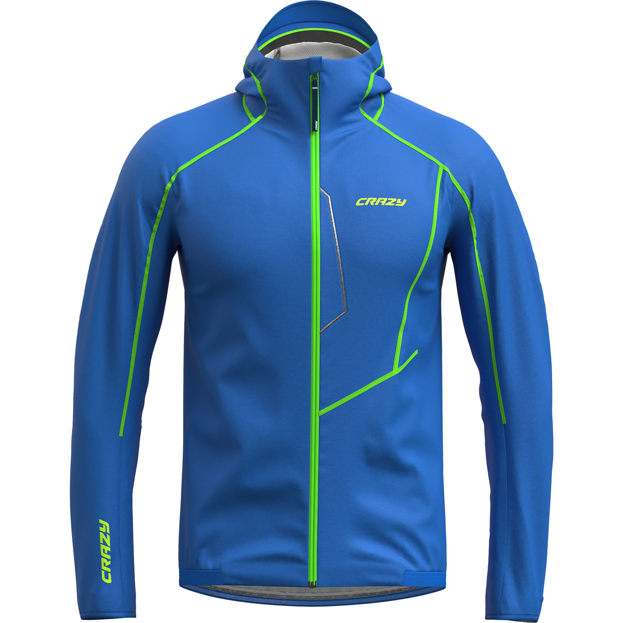Crazy Shark Herren Regenjacke blau Größe M Trailrunning | Laufen Wasserdicht