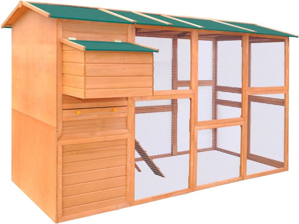 Hühnerstall Holz 295x163x170 cm