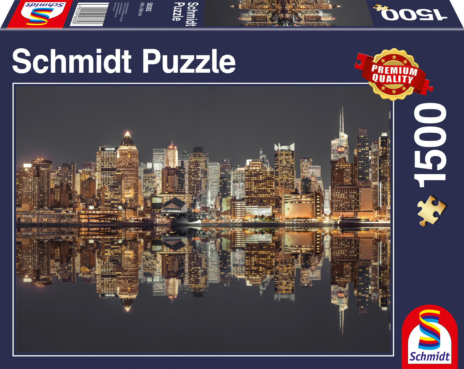 Schmidt Spiele New York skyline bij nacht puzzel met 15 stukken