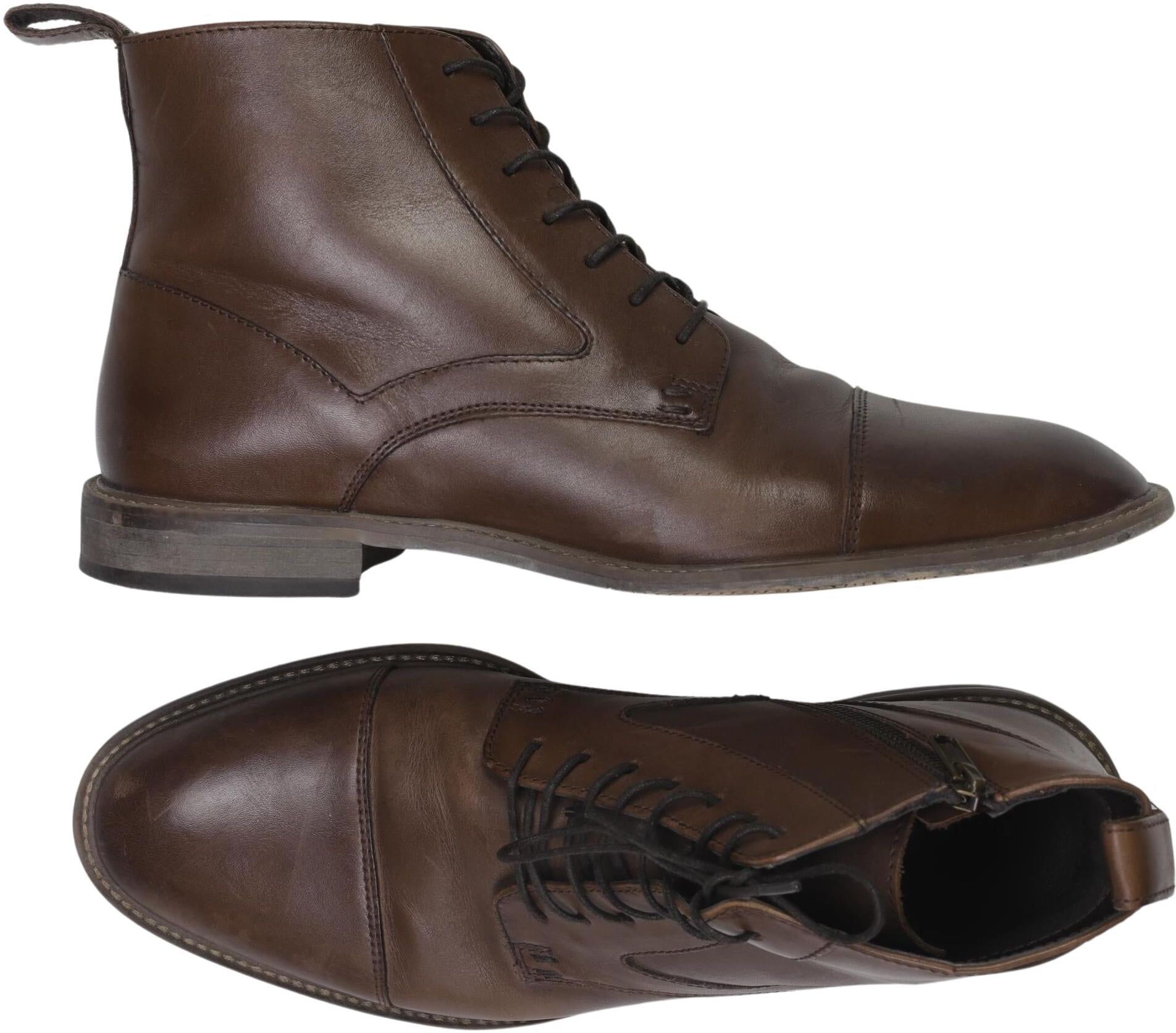 pier one Herren Stiefel, Braun, Gr. EU 42, Leder - Second Hand