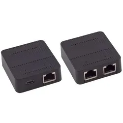 S-Conn Netzwerk-Switch 1x2 1G ABS schwarz (3 Ports), Netzwerk Switch, Schwarz