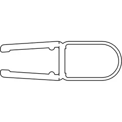 HSK Ersatzteile Dichtung horizontal, Favorit, Länge 1.000 mm (max.), Transparent, E100076-1-99 E100076-1-99