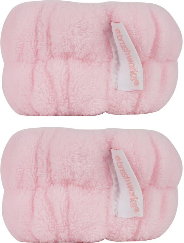 Brushworks Microfibre Wrist Wash Bands bracelets empêchant l’eau de couler le long des bras lors du lavage du visage en microfibres 2 pcs