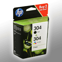 2 HP Tinten 3JB05AE 304 Doppelpack KCMY