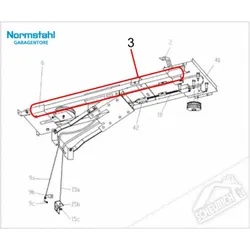 3 - Führungsrohr verschraubt für Normstahl Tandem Garagentorantrieb