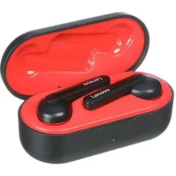 Lenovo Słuchawki HT28 TWS (bezprzewodowe, Bluetooth, douszne,, czarny) (4 h, Kabellos), Kopfhörer, Schwarz