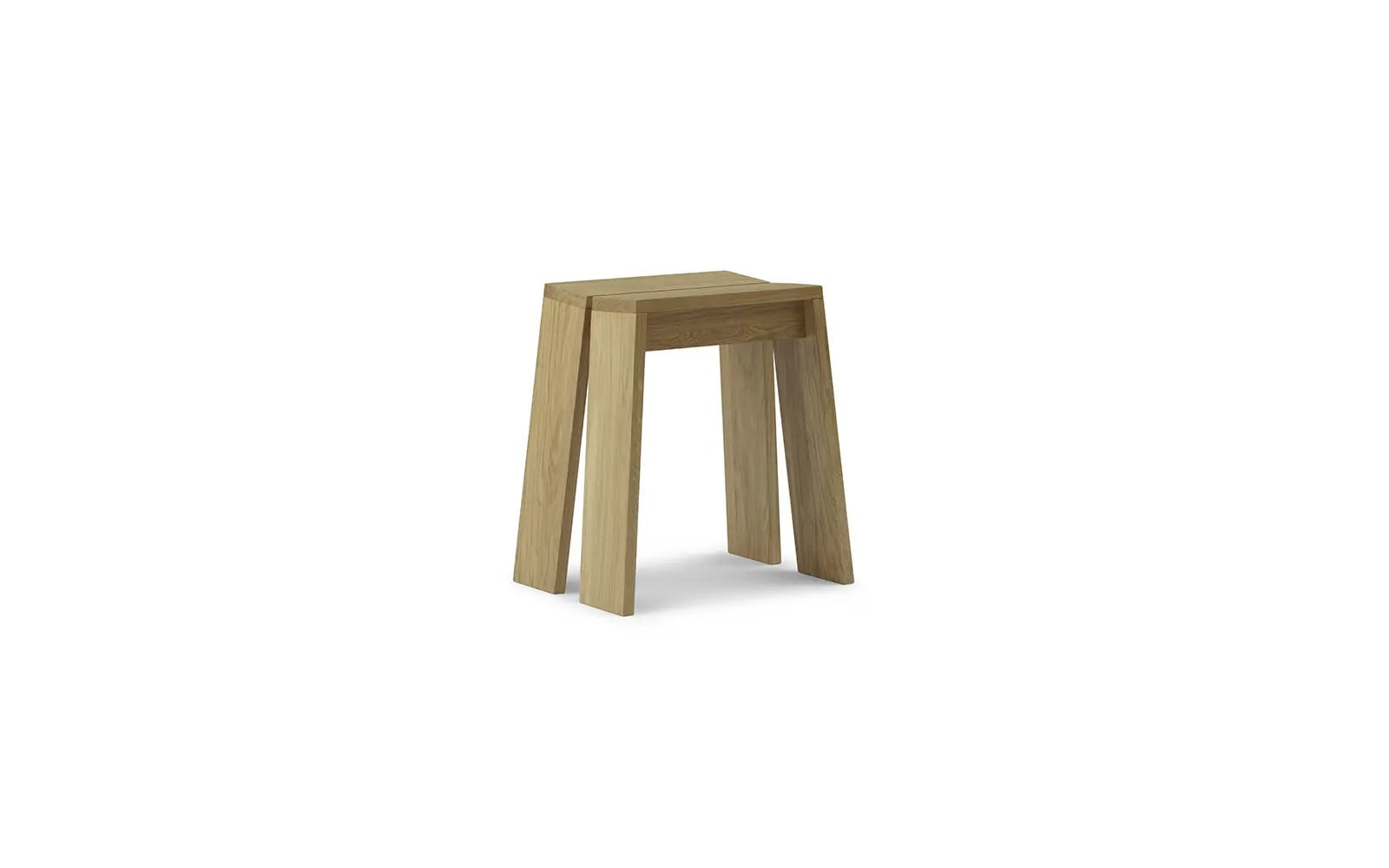 Normann Copenhagen Let kruk barstoel van eikenhout in beige en bruin
