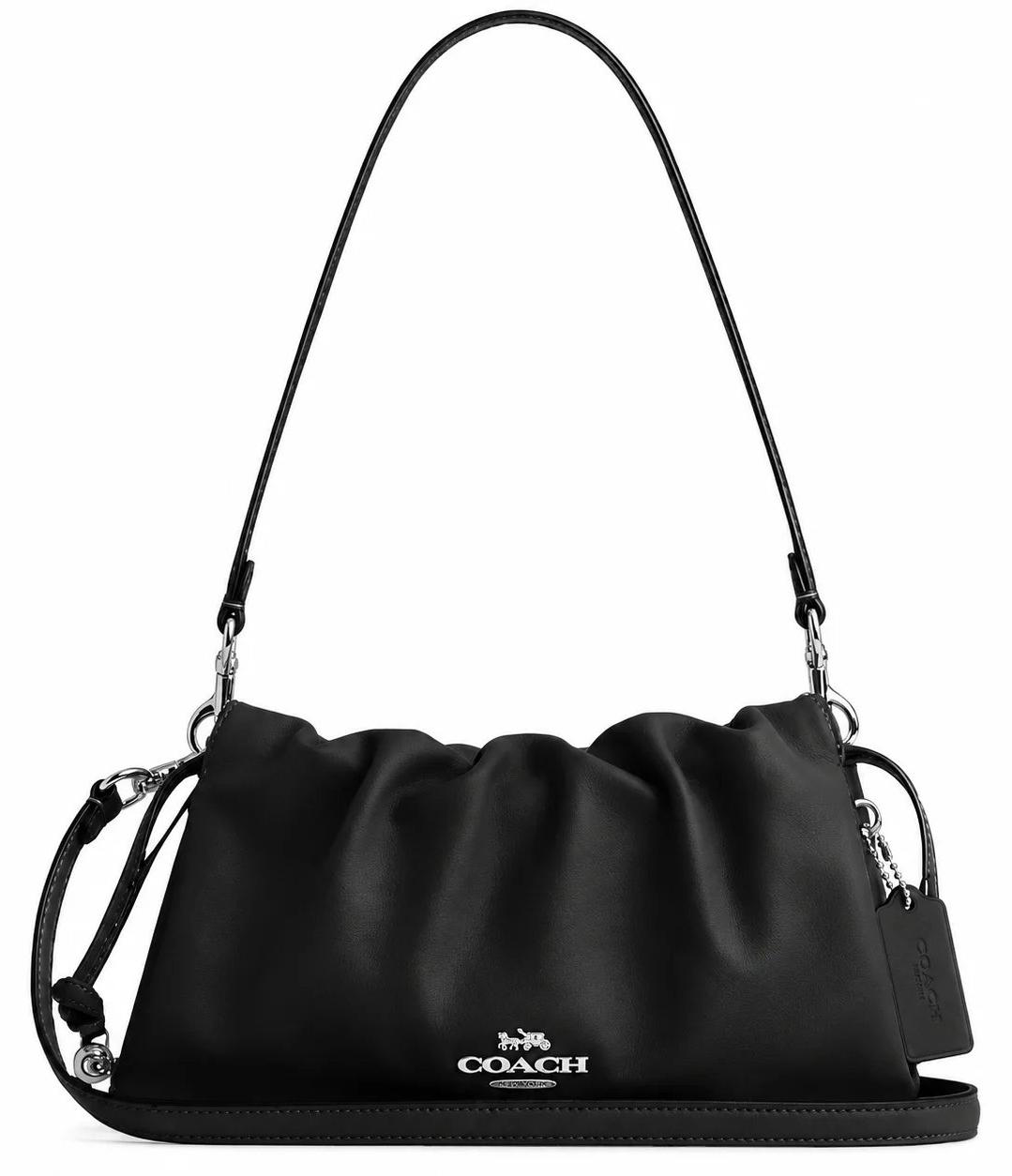Damenhandtasche Coach Faye With Ruching, Schwarz