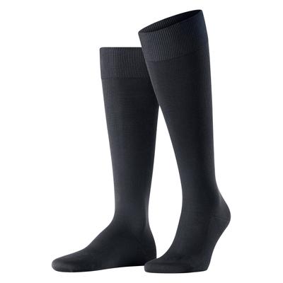 Kompressionsstrümpfe FALKE "Energizing Cotton", Herren, Gr. 39-40, Sockengröße, schwarz (6370, schwarz navy), Materialmix, unifarben, Socken Kompressionsstrümpfe, mit definierter Kompression, aus Baumwolle, atmungsaktiv