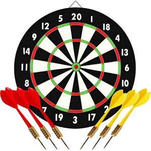 Best-Sporting Dartscheibe 62109, aus Papier, mit 6 Dartpfeilen, für Steeldarts