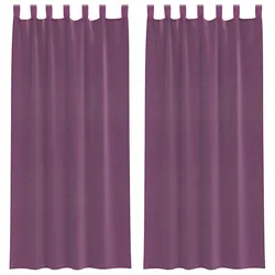 vidaXL Voile Vorhänge mit Schlaufen 2 Stk. Lila 140x245 cm