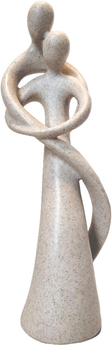 Decoratief Beeld Abstracte Sculptuur voor op Tafel - Handgeschilderd Design - 25 cm