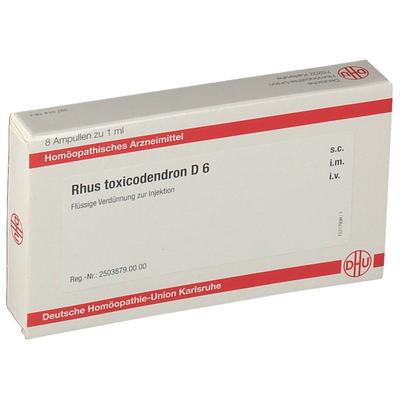 Rhus Toxicodendron D 6 Ampullen 8x1 ml