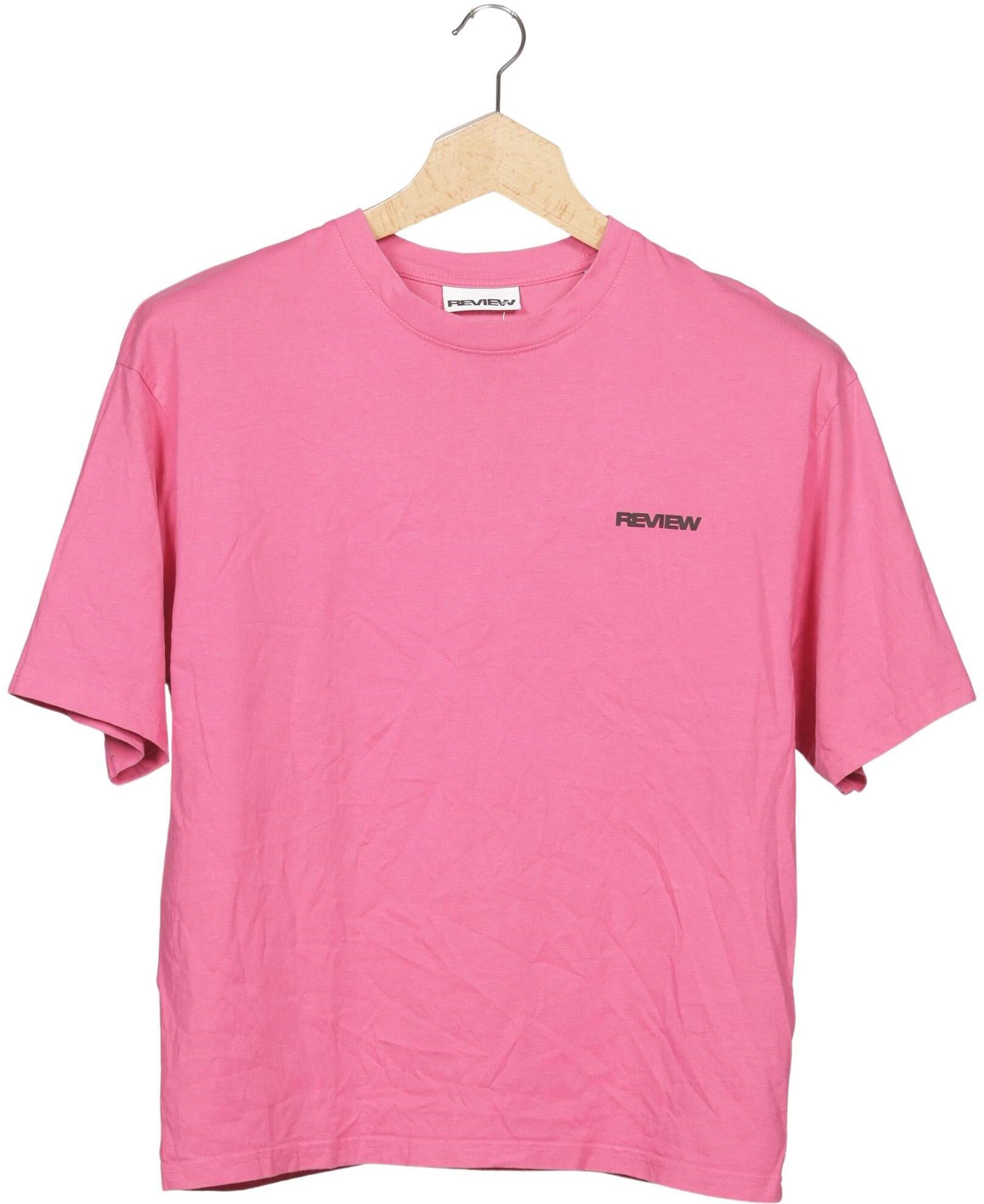 Review Herren T-Shirt, Pink, Gr. S, Baumwolle - Second Hand