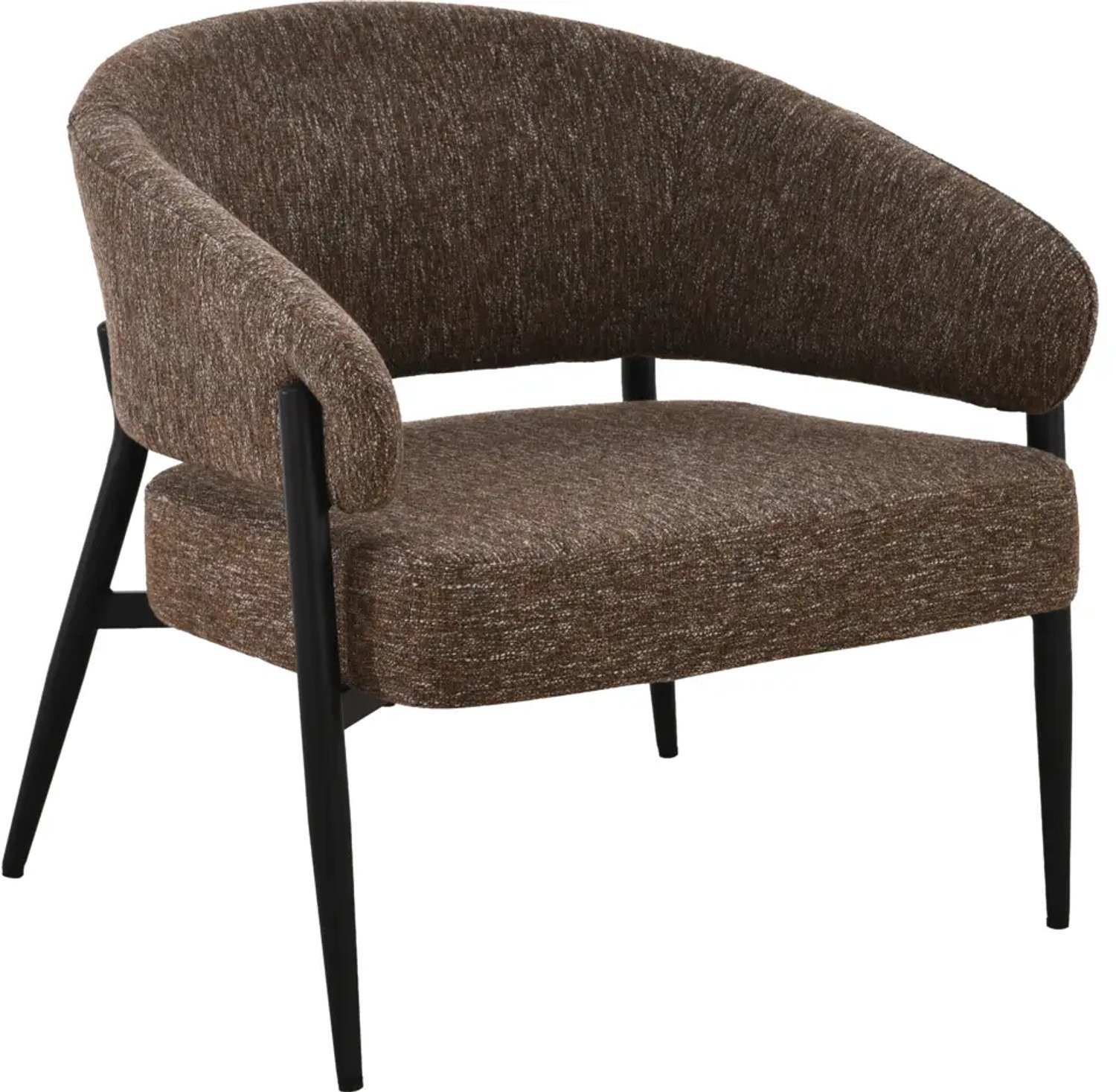 Goossens Fauteuil Sofi Bruin Stof