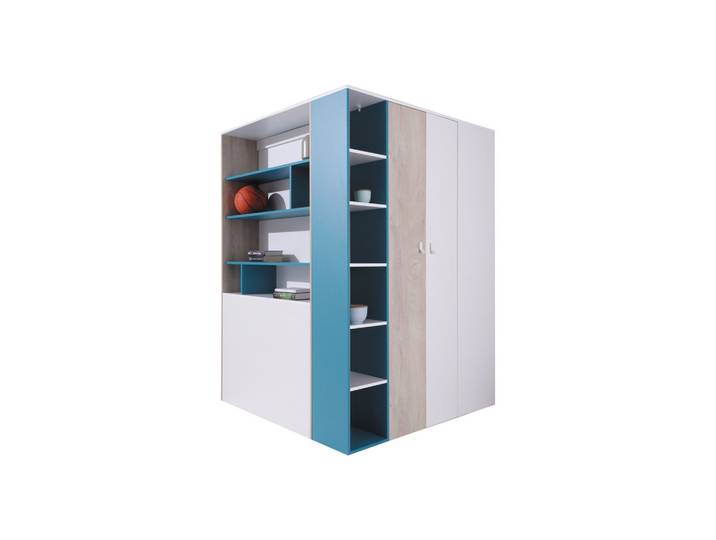 ECKKLEIDERSCHRANK Planet 01 L / P mit Beleuchtung