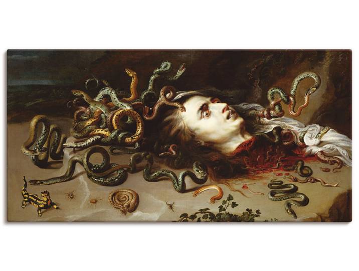 Wandbild ARTLAND Das Haupt der Medusa , grau (farbe bild(er): grau), B:60cm H:30cm, Bilder, Wandbild, als Leinwandbild, Poster in verschied. Grössen