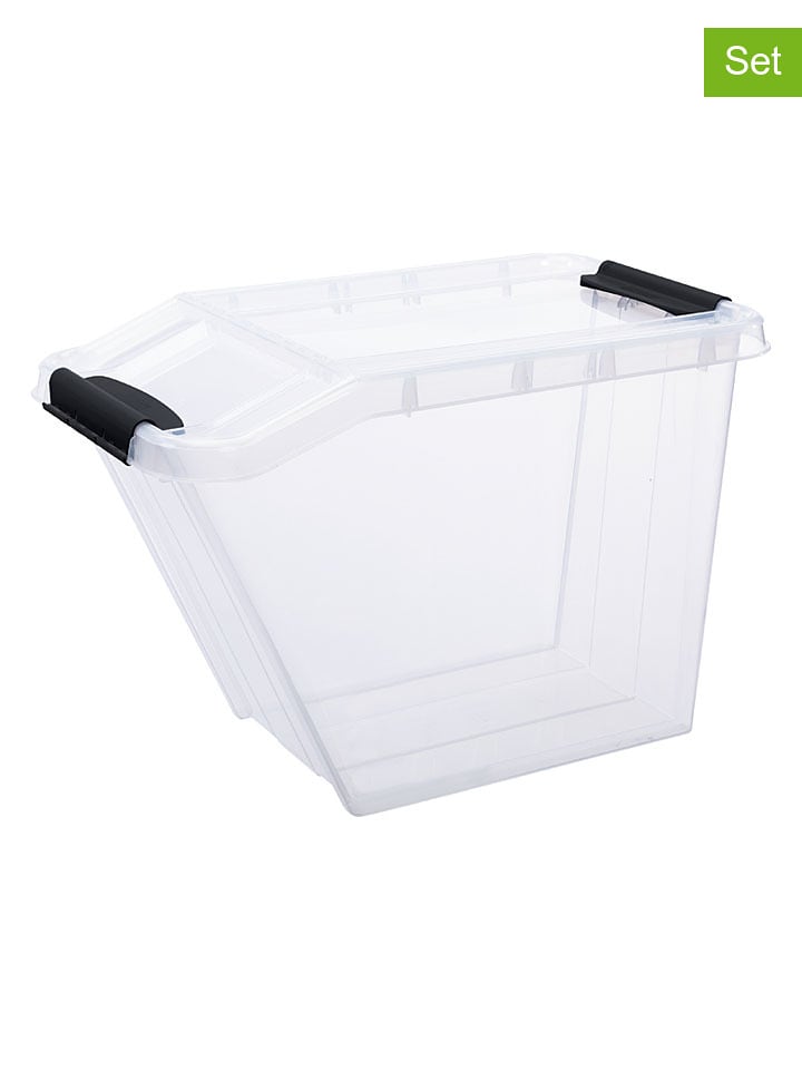 Plast Team 2er-Set: Aufbewahrungskisten "Probox" in Transparent - 58 l - onesize