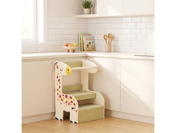 AIYAPLAY Tour Apprentissage Girafe Enfant 3-8 Ans Sécurité Jaune