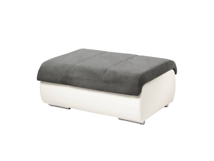 Pouf repose-pieds 100 x 43 x 80cm Gris/Blanc/Gris foncé