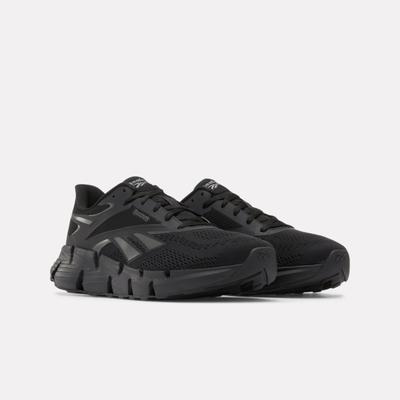 Laufschuh REEBOK "ZIG DYNAMICA 6", Herren, Gr. 44,5, schwarz (core schwarz, grau 6, core schwarz), Synthetik, Textil, Schuhe Laufschuh, mit reaktionsfreudiger Dämpfung und flexibler Sohle