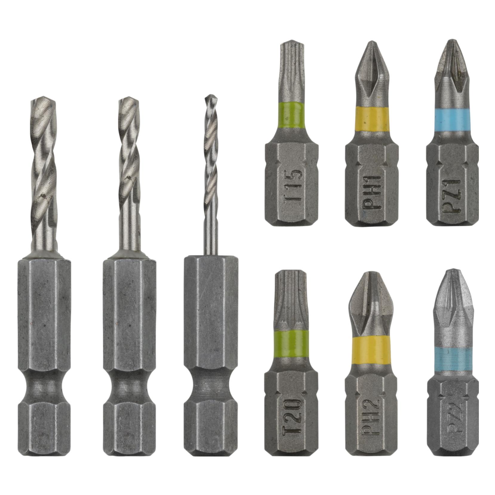 wolfcraft 1 Flipbit-Set Verschrauben 9 tlg (3083000)