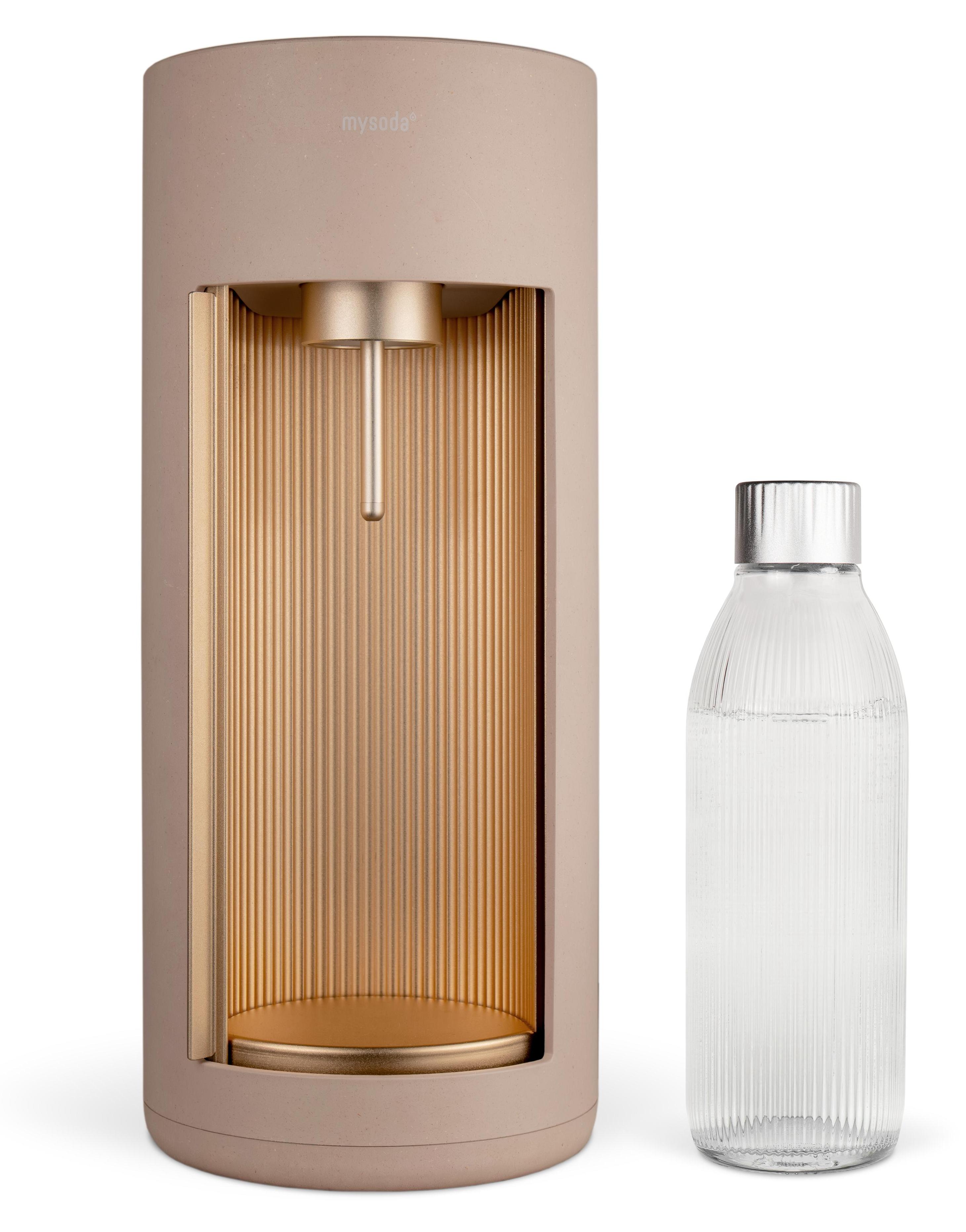 Mysoda Glassy Design-Wassersprudler (Latte) mit 1L Glasflasche
