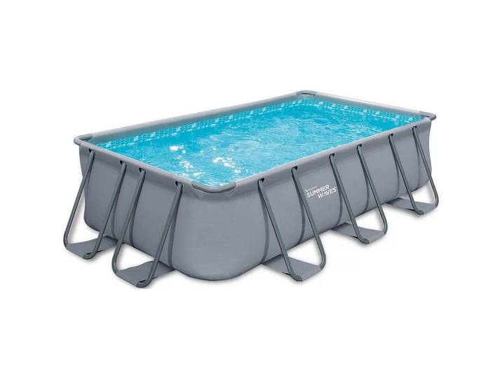 Habitat Garten Aufstellbecken Grau, Kunststoff, 274x132x549 cm, Freizeit & Co, Pools & Wasserspaß, Pools