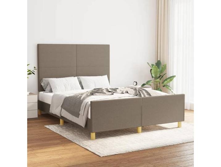 Lit Double Moderne - Cadre de lit - 2 Places - taupe 140x190 cm tissu VIDAXL8267502