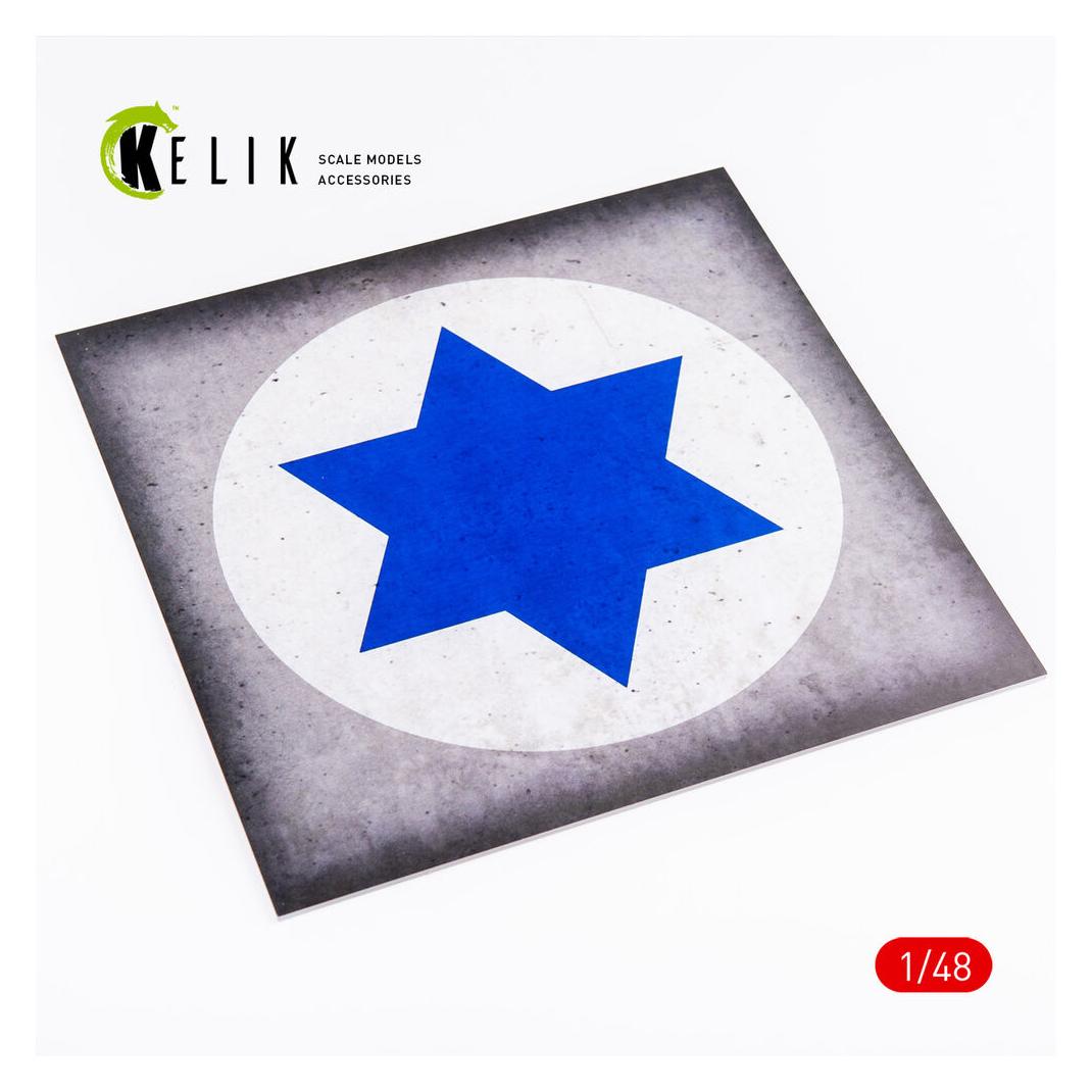 Kelik Israel Roundel - Acrylic 3 mm (240 x 240 mm) (190g) (1/72 - 1/48) (KS48034)