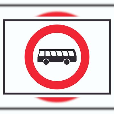 HB-Druck Durchfahrt verboten Bus Symbol Schild A1 (594x841mm)