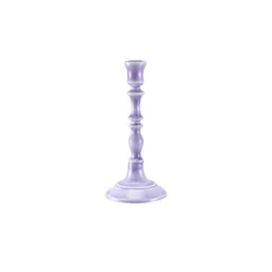 HOME STORY Kerzenhalter   , lila/violett , Aluminium , Maße (cm): H: 21,5  Ø: 10