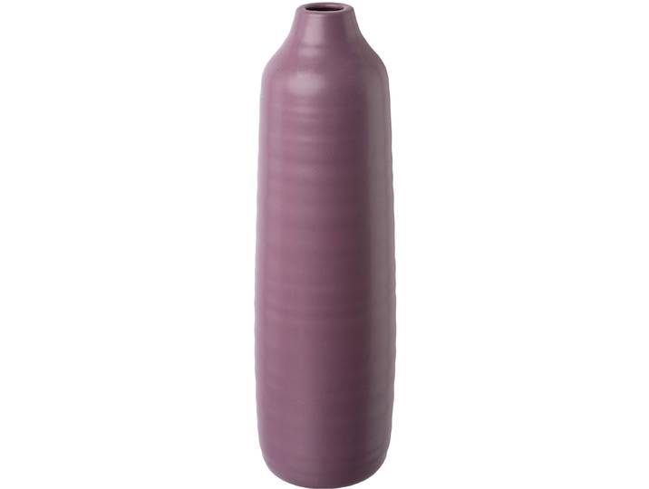 Bodenvase CREATIV DECO, lila (aubergine), H:40cm Ø:11cm, Keramik, Vasen, Bodenvase, besondere Oberflächenstruktur