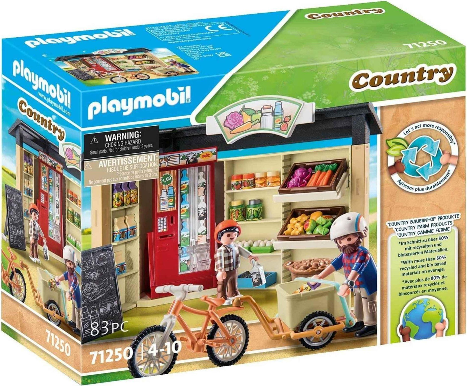 Playmobil 71250 Country Farm Farm Shop met 83 onderdelen voor kinderen vanaf 4 jaar