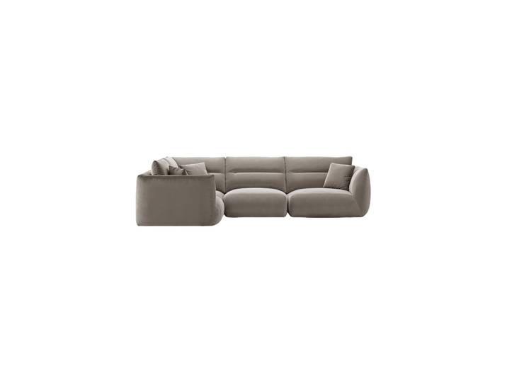 5-Sitzer Design Ecksofa „Maurie“ Samt warmes Grau CXL by Christian Lacroix