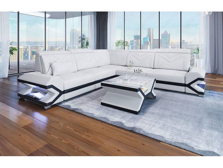 Ecksofa Sorrento L-Form aus Leder