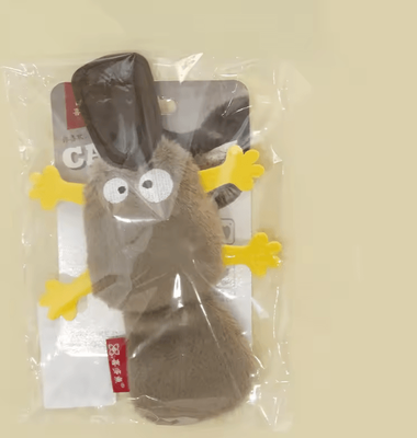 Inspire Curations Silvervine Platypus Catnip Chew Toy For Indoor Cats middle Brown