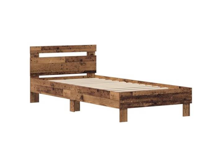 KTHLBRH Bettgestell 75 x 190 cm aus technischem Holz Kopfteil inklusive, modernes Design, einfache Reinigung, rechteckiger Boden