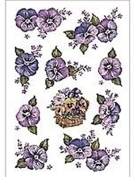 Herma stickers Decor styvmorsviol (3) 10st