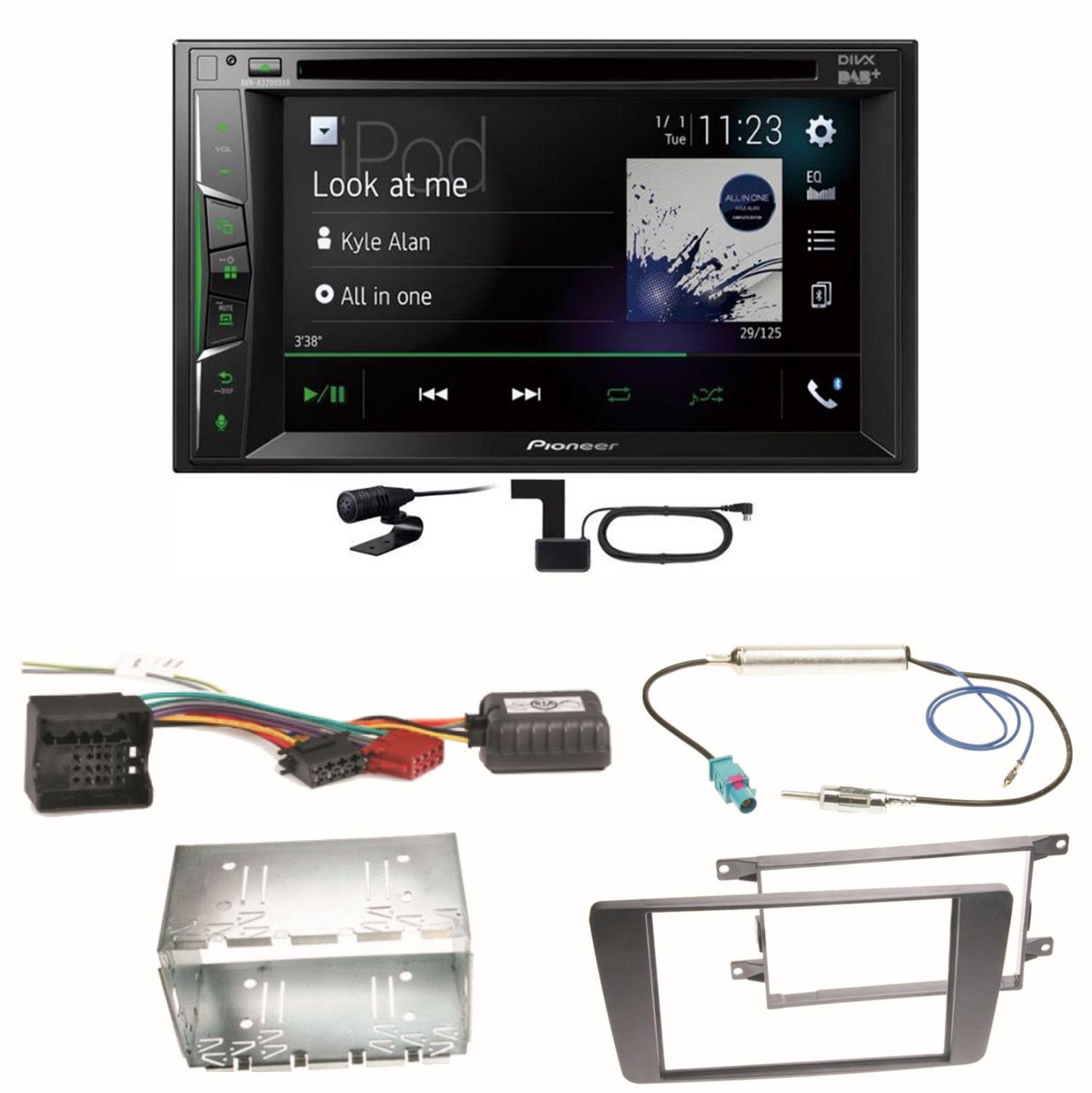 Pioneer AVH-A3200DAB Bluetooth Digitalradio Einbauset für Skoda Octavia 2 Yeti 5L
