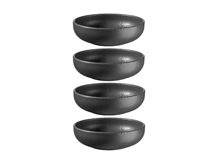 Schüssel MÄSER Tiles UNO 16 cm, 4 Stück , schwarz, Ø:16cm, Steinzeug, Schüsseln, Schüssel