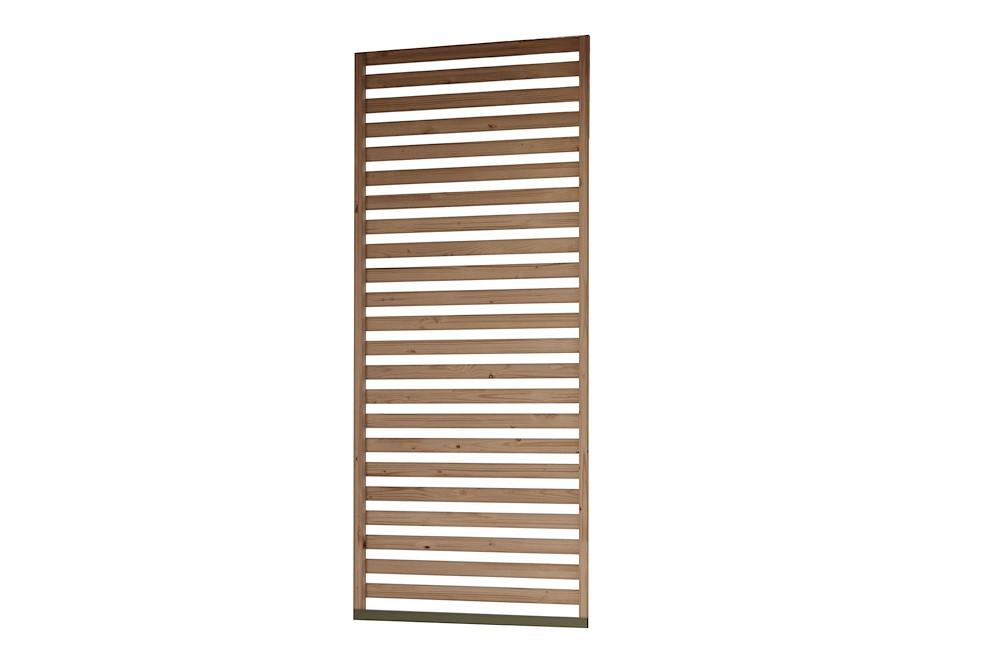 KARIBUHOLZT Cubeco Pavillon Lamellenwand natur halbe Breite 16988347