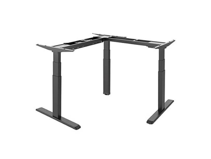 Logilink EO0016 - Elektr. höhenverstellbares Schreibtischgestell, 90° L-Form mit programmierbarem LED-Speichermodul (3 Positionen) Schwarz