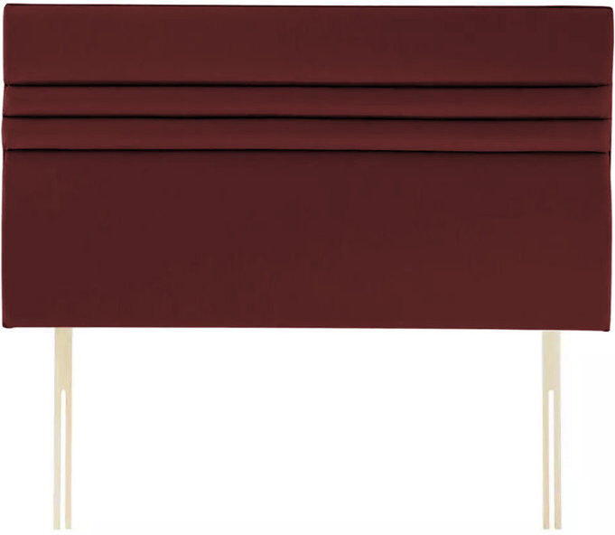 Fairmont Park Upholstered Velvet Headboard Burgundy Double (4'6)