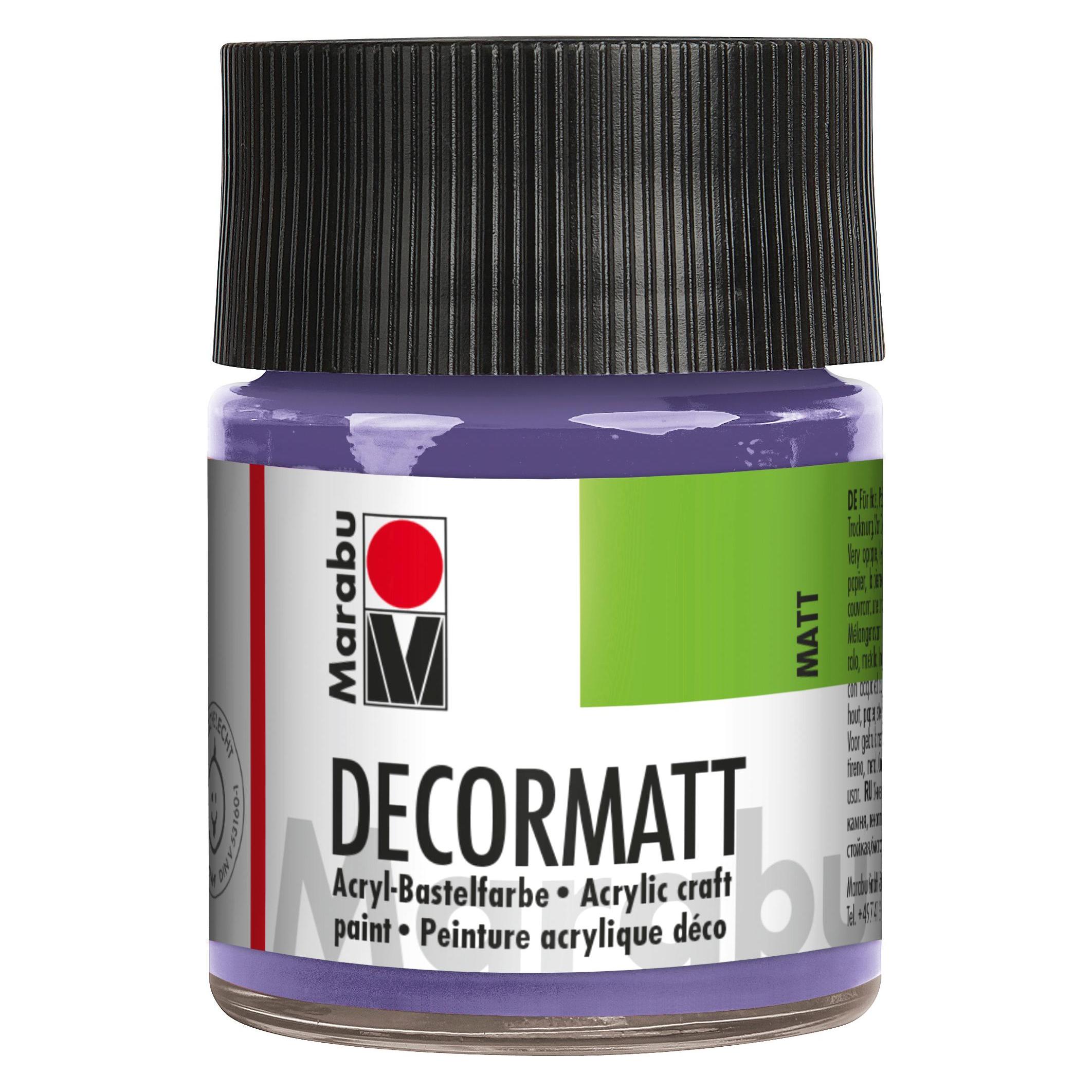 Marabu Acrylfarbe "Decormatt", lavendel, 50 ml, im Glas (50 ml) (14010005007)